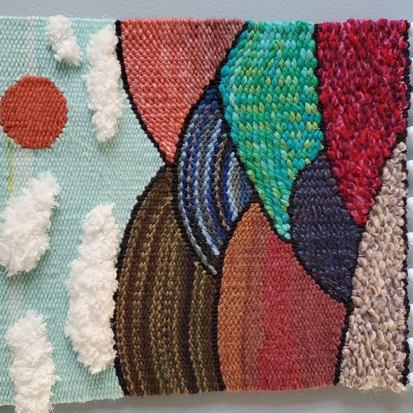 Handcraft weaving wall hanging/ wall art/fiber art/ yarn art - Picture 5 of 5